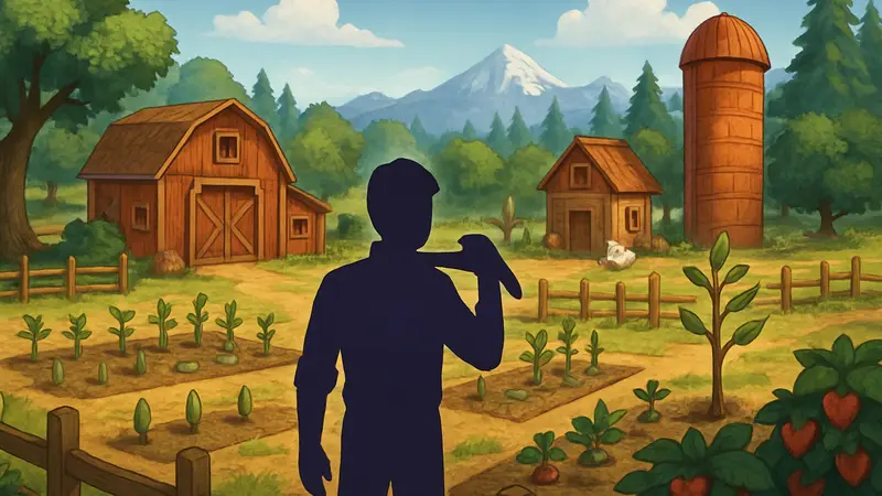 Изображение фермы из Stardew Valley с элементами обновления 1.7