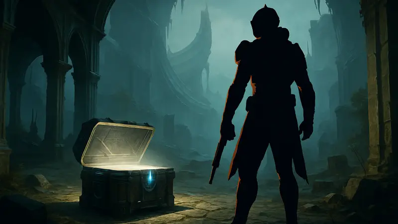 Скриншот из Destiny 2, демонстрирующий секретный сундук в рейде «Клятва послушника».