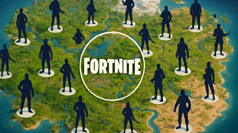 Карта с отмеченными локациями всех персонажей в Fortnite Глава 7 Сезона 3