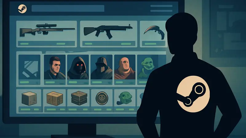 Обновлённый интерфейс Торговой площадки Steam с более широким дизайном и новыми функциями.