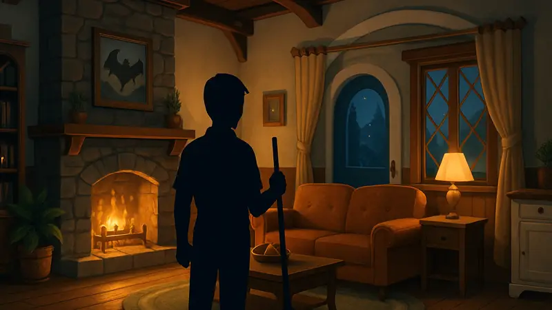 Чистый и отремонтированный дом в игре Moonlight Peaks с уютной обстановкой.