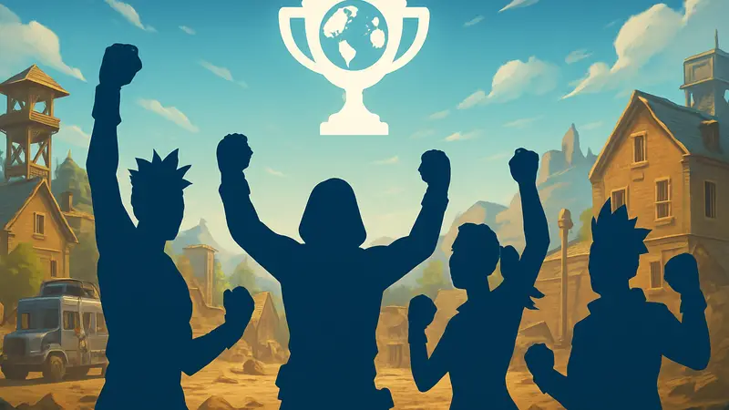 Игроки Fortnite празднуют достижение первой цели события Save the World.