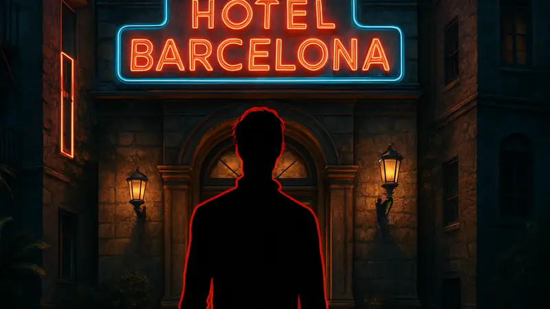 Обложка игры Hotel Barcelona в Steam после удаления ИИ-артов и улучшения рейтинга.