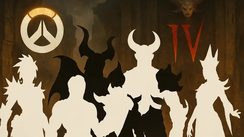 Кроссовер-скины Overwatch и Diablo 4, иллюстрация новых образов героев.