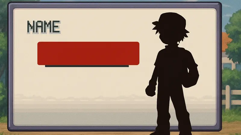 Скриншот Pokémon FireRed или LeafGreen с именем тренера и надписью "цензура".