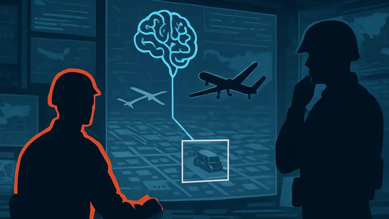 Схематичное изображение работы искусственного интеллекта в Project Maven для военных целей