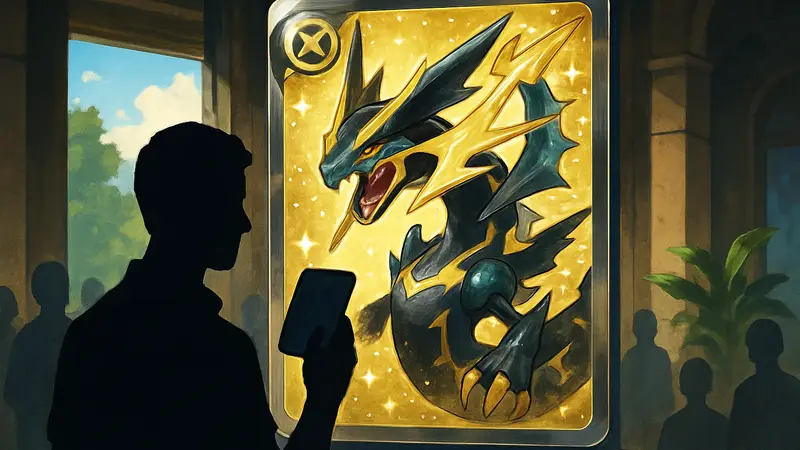 Арт с блестящей картой Мега-Эволюции из расширения Pokemon TCG Pocket Mega Shine.