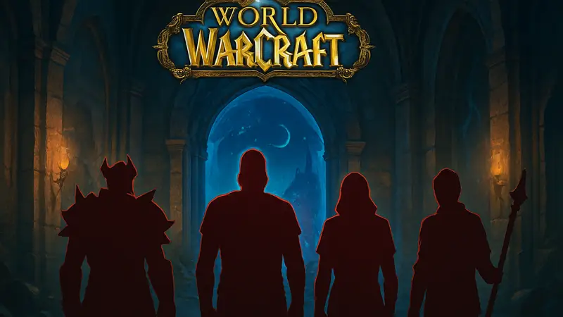 Игроки гильдии World of Warcraft после использования эксплойта в рейде Midnight.