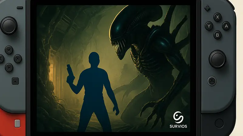 Обложка игры Alien: Rogue Incursion на Nintendo Switch 2 с логотипом Survios.