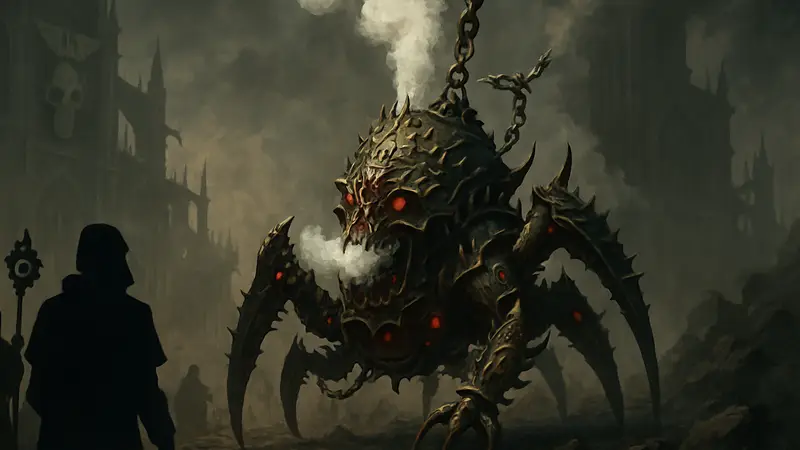 Кадило в виде демонического Веномкраулера из Warhammer 40,000, созданное компанией Starforged.