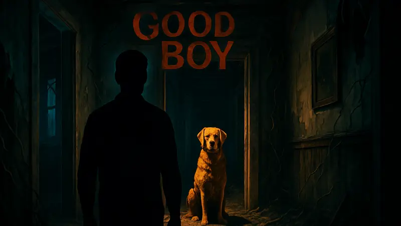 Постер фильма ужасов Good Boy с элементом саспенса