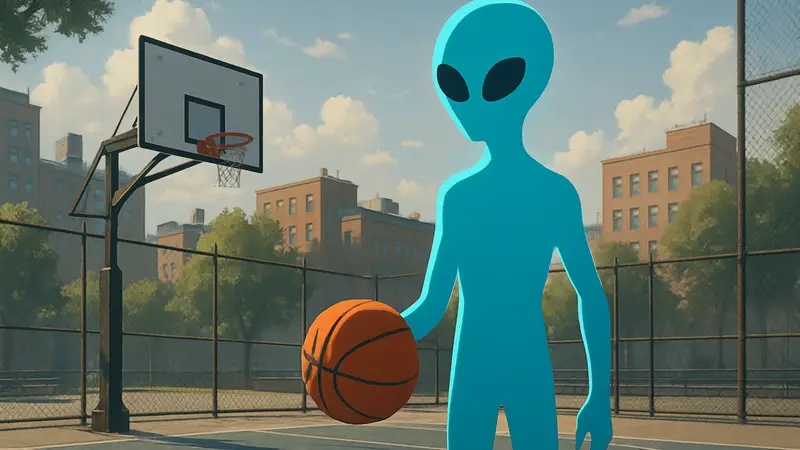 Новый персонаж «Пришелец» в мобильной игре Dunk City Dynasty