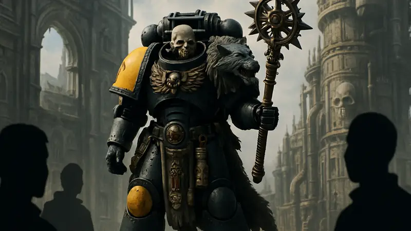 Детализированная коллекционная фигурка волчьего жреца из Warhammer 40,000 от компании JoyToy
