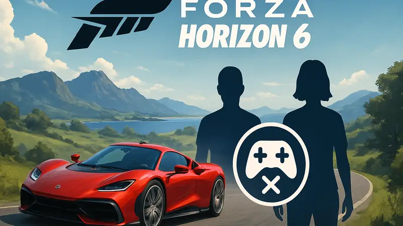 Обложка или скриншот игры Forza Horizon 6, возможно, с символикой кроссплея
