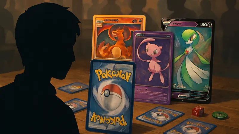Карты Pokemon TCG, демонстрирующие редкие экземпляры и элементы игры.