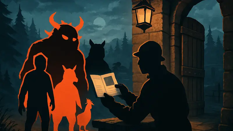 Игровой процесс Dreadwoods Gatekeeper: страж ворот проверяет документы у существ