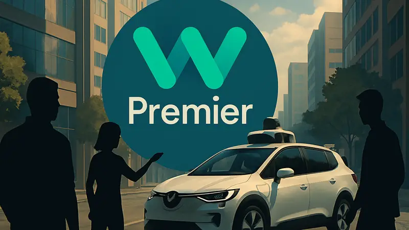 Логотип Waymo Premier, программа лояльности для беспилотных такси.