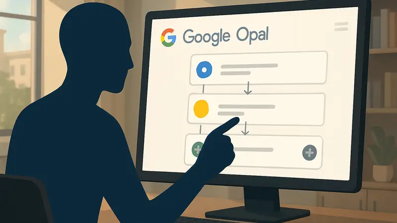 Интерфейс Google Opal с новой функцией автоматизации рабочих процессов.