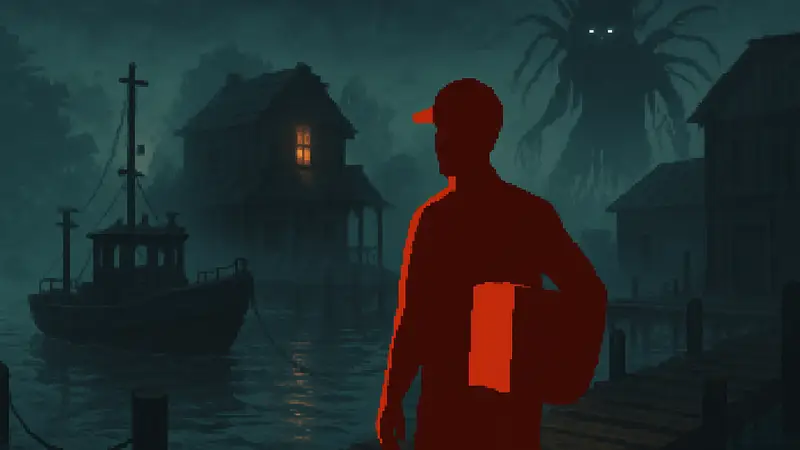 Скриншот из Easy Delivery Co, демонстрирующий хоррор и PS1 графику