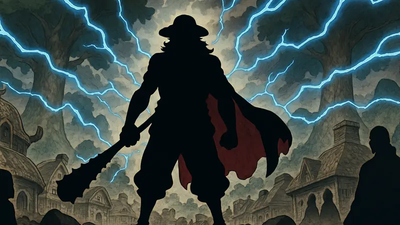 Персонаж из One Piece, использующий Волю Завоевателя, иллюстрация из манги