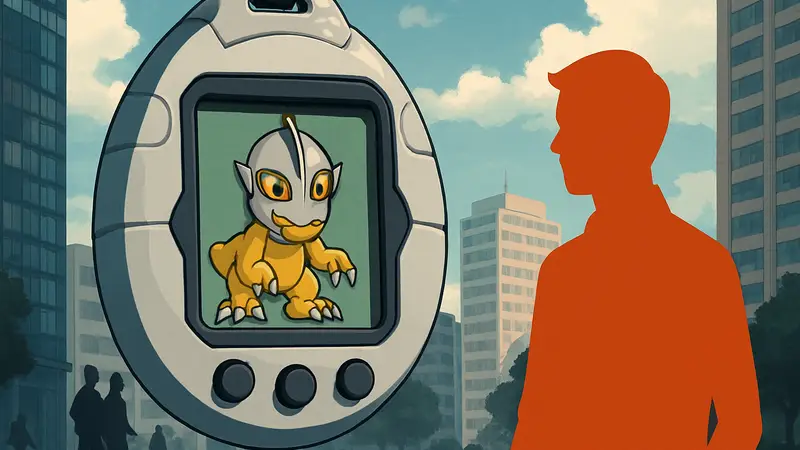 Виртуальный питомец, представляющий кроссовер Digimon и Ultraman