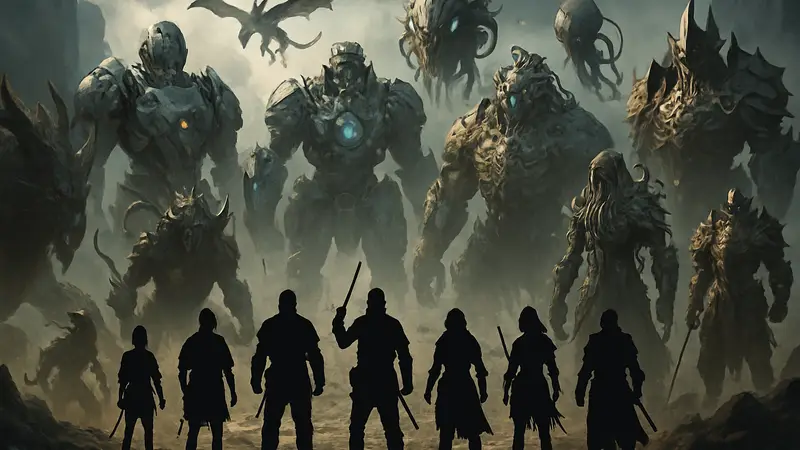 Изображение 10 уникальных боссов из RPG Crimson Desert. Футуристичные дизайны врагов.