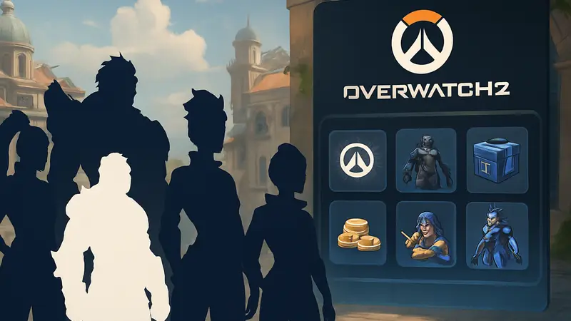 Персонажи Overwatch 2 и боевой пропуск 1 сезона, демонстрирующий награды