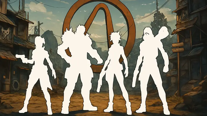 Изображение всех четырех Vault Hunter'ов из Borderlands 4 в новых скинах, участвующих в комьюнити-челлендже.