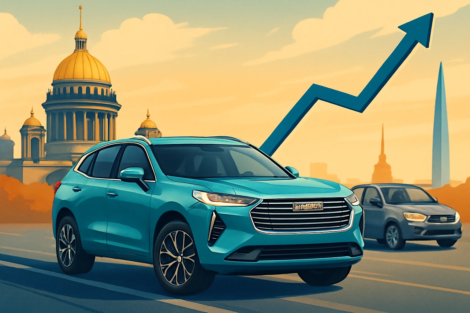 Кроссовер Haval Jolion лидирует по продажам автомобилей 2025 в Санкт-Петербурге, обгоняя Lada.