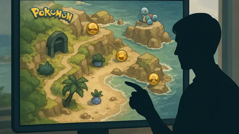 Интерактивная карта Pokemon Pokopia, локация Bleak Beach