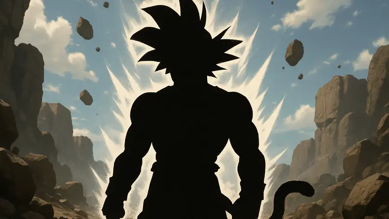 Бардок из Dragon Ball в одной из мощных трансформаций