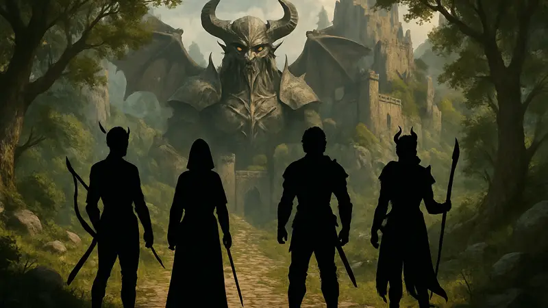 Арт персонажей из Baldur's Gate 3, символизирующий вариативность прохождения и реиграбельность игры.