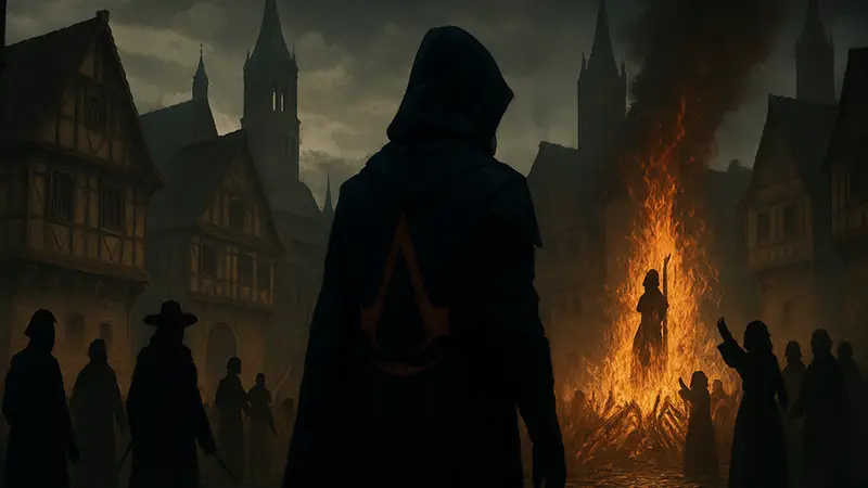 Assassin's Creed Hexe, ведьмовские процессы в Вюрцбурге, 17 век, тёмная история Европы, средневековый город.