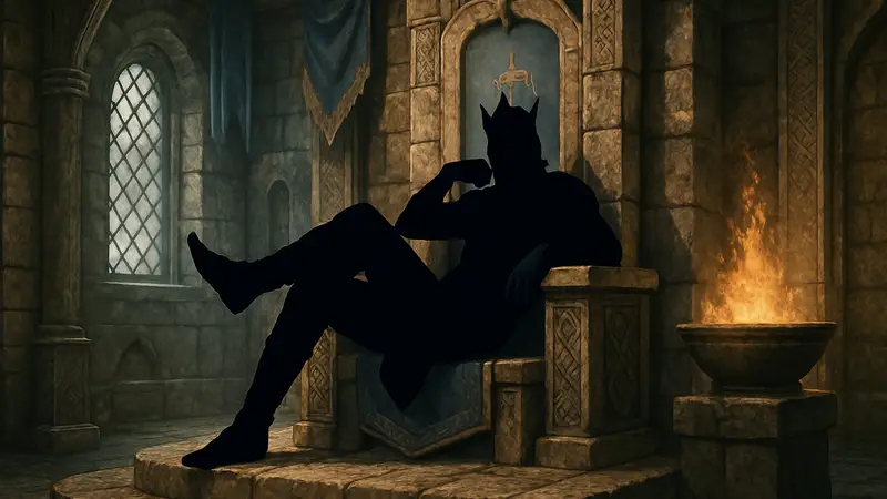 Ярл Скайрима сидит на троне в уникальной позе, демонстрируя новый мод.