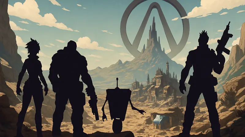 Изображение из Borderlands с персонажами и новым контентом к выходу DLC.