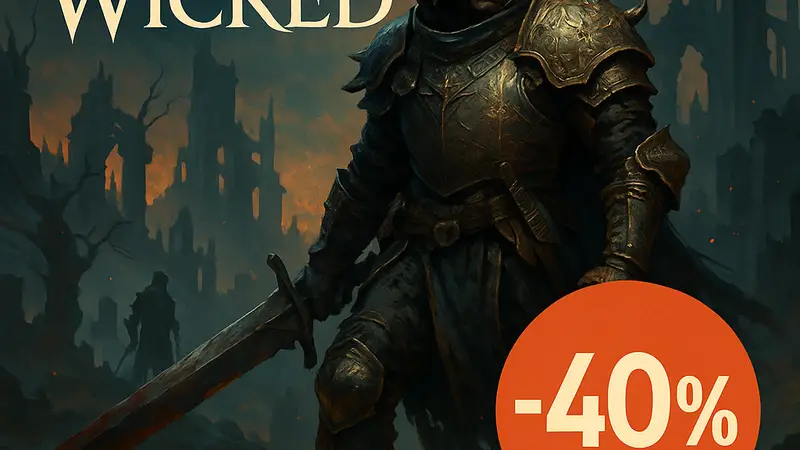 Обложка игры No Rest For the Wicked с информацией о 40% скидке в Steam.