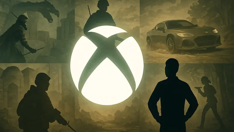 Логотип Xbox на фоне старых игр Windows, символизирующий их исправление