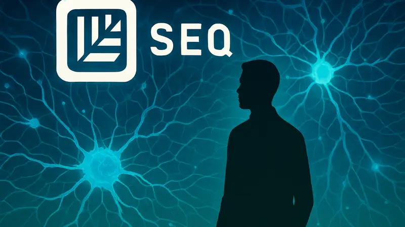 Логотип Sequoia Capital на фоне схематичного изображения нейронной сети, символизирующего инвестиции в ИИ