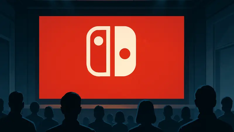 Логотип Nintendo Direct на фоне значка Nintendo Switch, анонсирующий новую презентацию.