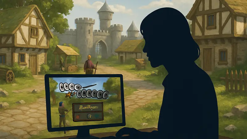 Кадр из музыкального видео Phoebe Bridgers 'Lost Boys' с элементами OldSchool RuneScape.