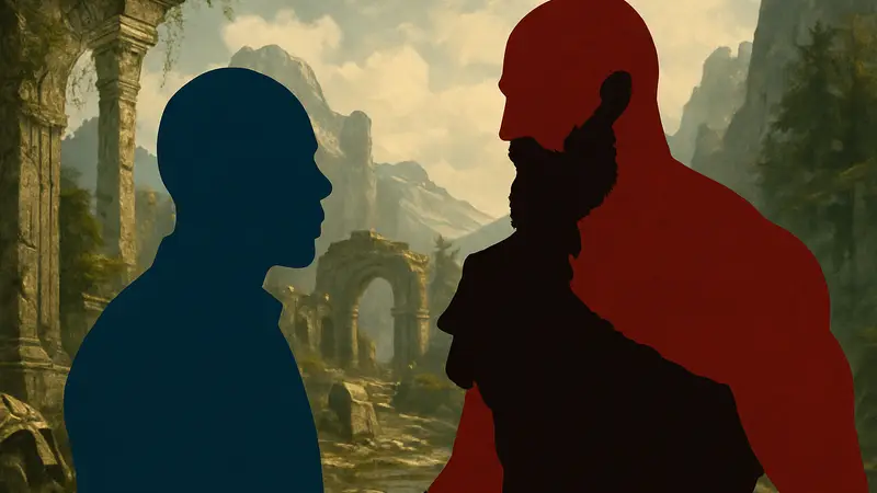 ТиСи Карсон, актер озвучивания, и Кратос из игры God of War