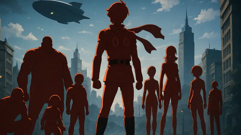 Постер аниме Cyborg 009: Nemesis с главными героями и новым актерским составом