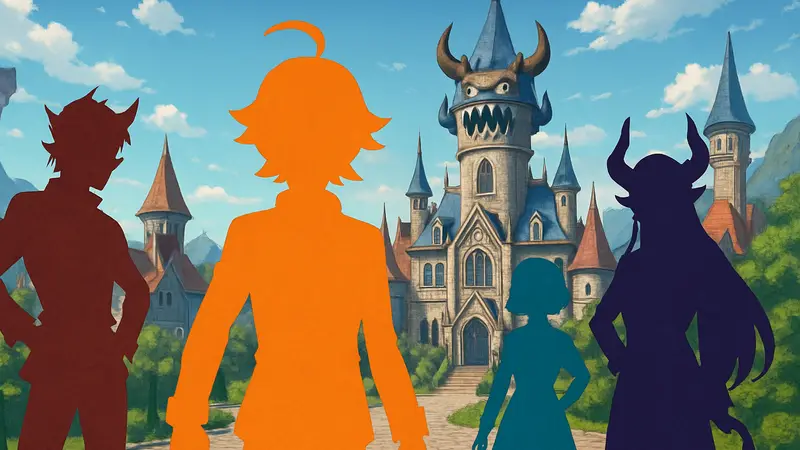 Постер аниме Welcome to Demon School! Iruma-kun с главными персонажами