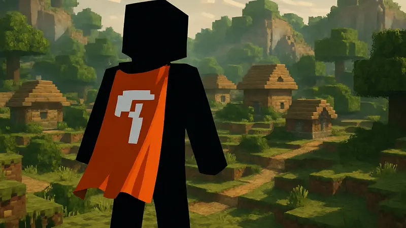 Изображение плаща Crafter Cape в игре Minecraft, символ редкости и высокой стоимости