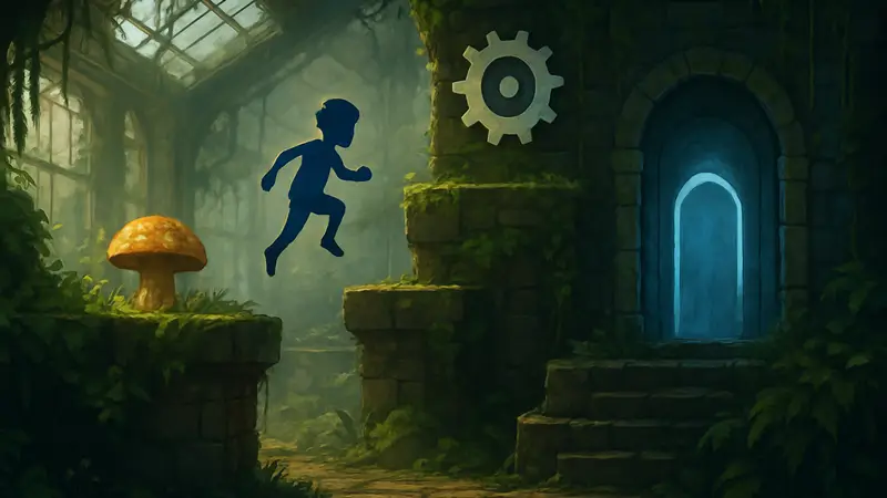 Скриншот из 2D платформера Greenhouse Schism в Steam, бесплатная игра