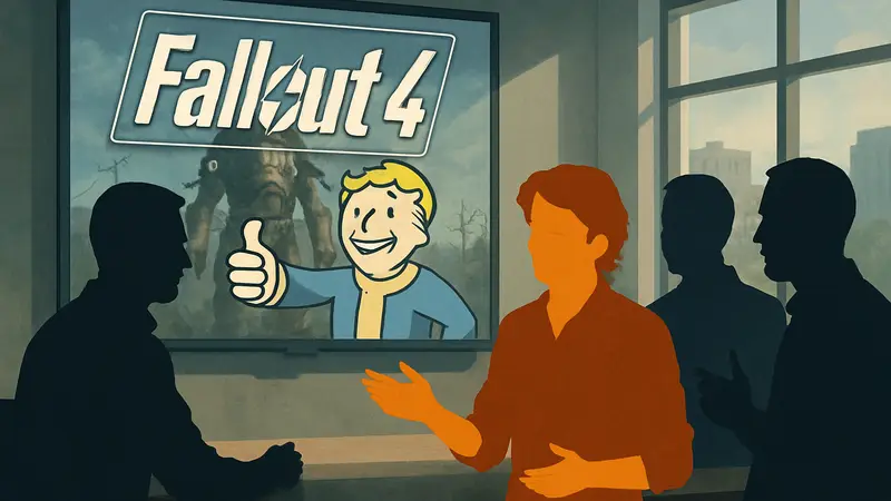 Логотип Fallout 4, Тодд Говард и разработчики Bethesda обсуждают успех игры