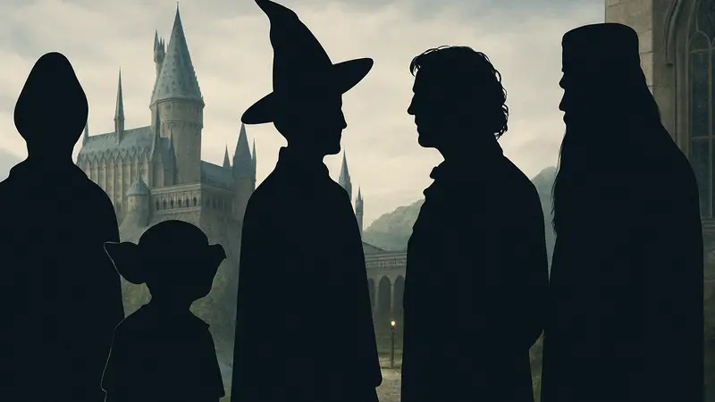 Обложка списка лучших персонажей «Гарри Поттера», появлявшихся в одном фильме. На ней несколько узнаваемых героев.