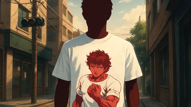 Футболка из коллекции Subciety с изображением персонажа Baki the Grappler.