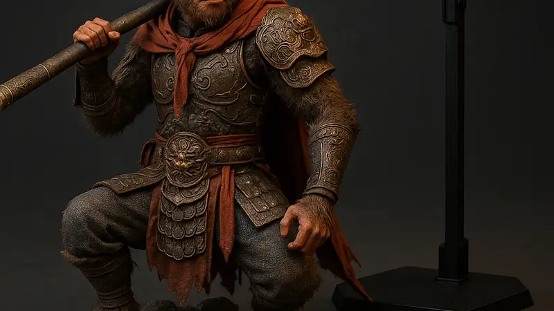 Коллекционная фигурка Каменной обезьяны из Black Myth: Wukong от Inart с детализацией и аксессуарами
