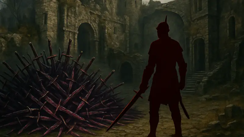Скриншот из Dark Souls 2 с игроком и 500 проклятыми мечами